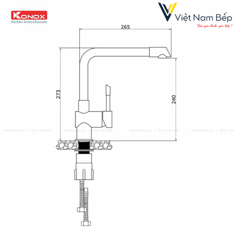 Vòi rửa bát Felix Grey - Chính hãng KONOX