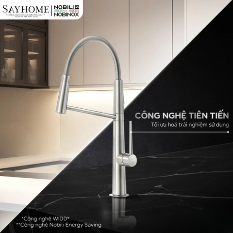 Vòi rửa chén NOBILI LEVANTE NB303 cần mềm - Hàng chính hãng