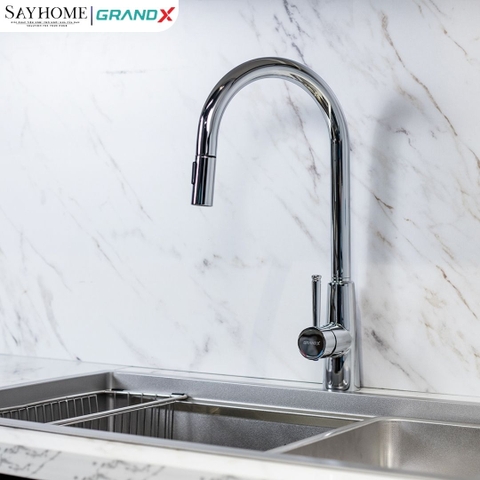 Vòi rửa chén GRANDX GXF03 DUAL SPRAY - Hàng chính hãng