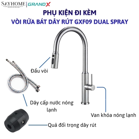 Vòi rửa chén GRANDX GXF09 DUAL SPRAY tại thành phố Hồ Chí Minh