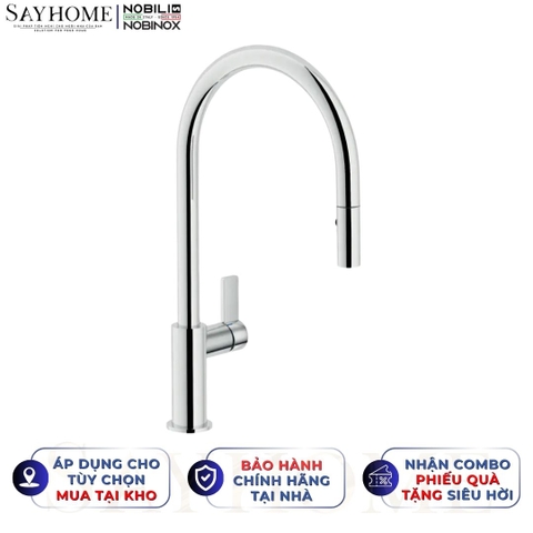 Vòi rửa chén NOBILI FLAG NB205 dây rút 2 chế độ - Hàng chính hãng