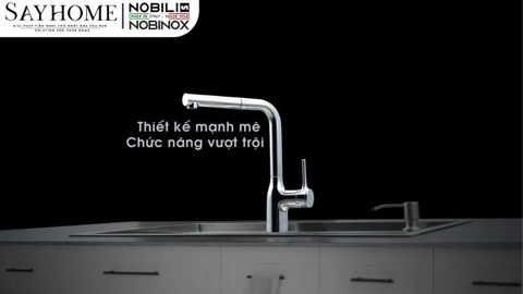 Vòi rửa chén NOBILI MANIA NB215T dây rút 1 chế độ - Hàng chính hãng