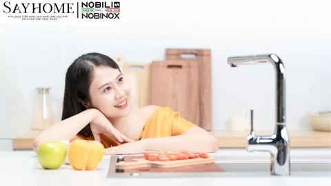 Vòi rửa chén NOBILI MANIA NB215T dây rút 1 chế độ - Hàng chính hãng