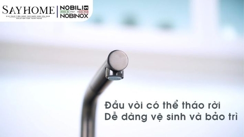 Vòi rửa chén NOBILI MANIA NB216LTB dây rút 1 chế độ - Hàng chính hãng