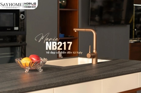Vòi rửa chén NOBILI MANIA NB217B dây rút - Hàng chính hãng