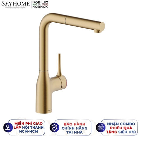 Vòi rửa chén NOBILI MANIA NB218A dây rút 1 chế độ - Hàng chính hãng
