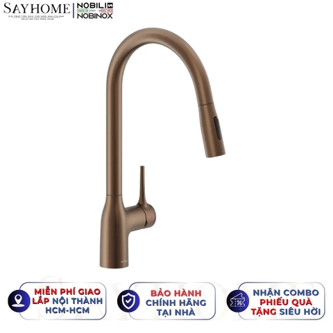 Vòi rửa chén NOBILI MANIA NB306T dây rút 2 chế độ - Hàng chính hãng