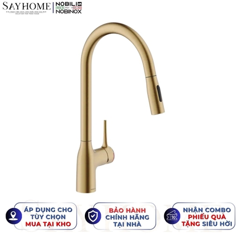 Vòi rửa chén NOBILI MANIA NB307A dây rút 2 chế độ - Hàng chính hãng