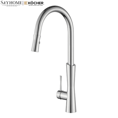 Vòi rửa chén bát KOCHER LUX S01 dây rút - Chính hãng