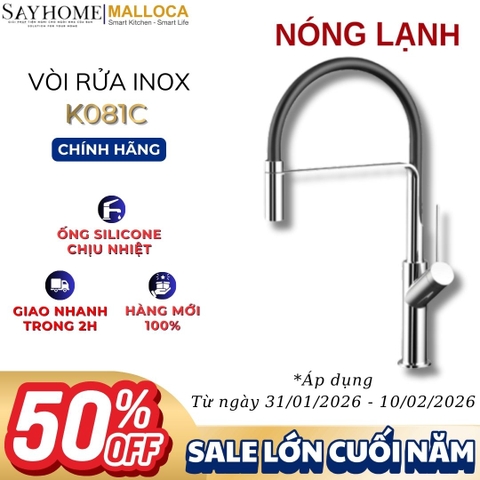 Vòi rửa chén MALLOCA K081C mạ Chrome - Hàng chính hãng