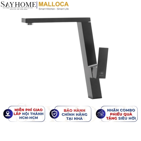 Vòi rửa chén MALLOCA K131GR đồng thau sơn giả đá màu xám - Hàng chính hãng