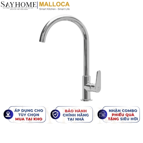 Vòi rửa chén MALLOCA K1603CL mạ Chrome - Hàng chính hãng