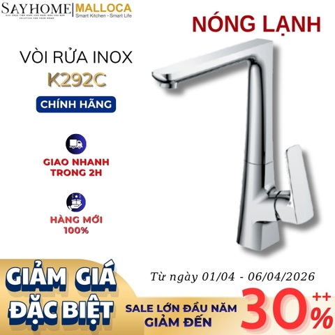 Vòi rửa chén MALLOCA K292C mạ Chrome - Hàng chính hãng