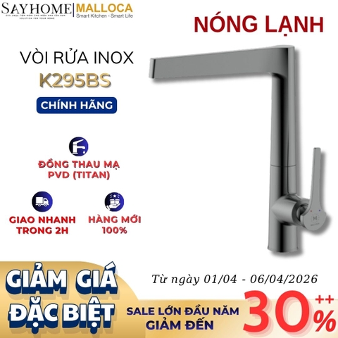 Vòi rửa chén MALLOCA K295BS hai nguồn nóng lạnh - Hàng chính hãng