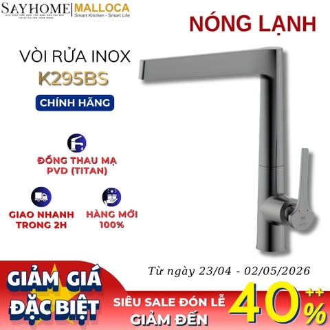 Vòi rửa chén MALLOCA K295BS hai nguồn nóng lạnh - Hàng chính hãng