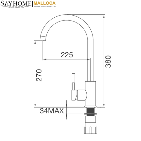 Vòi rửa chén inox Malloca K569-SN tại thành phố Hồ Chí Minh
