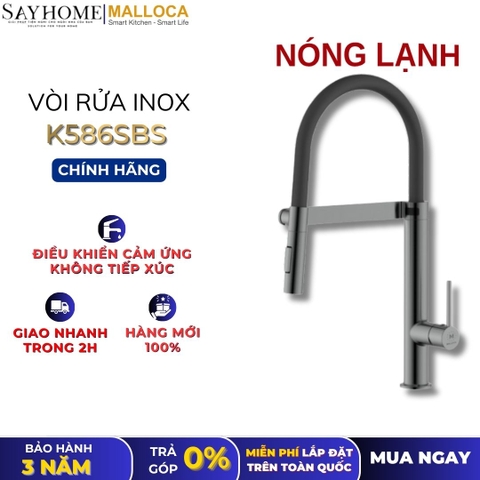 Vòi rửa chén MALLOCA K586SBS điều khiển không tiếp xúc - Hàng chính hãng