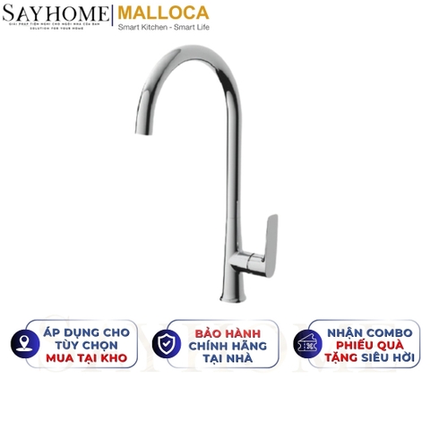 Vòi rửa chén MALLOCA K77C mạ Chrome - Hàng chính hãng