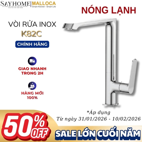 Vòi rửa chén MALLOCA K82C mạ Chrome - Hàng chính hãng