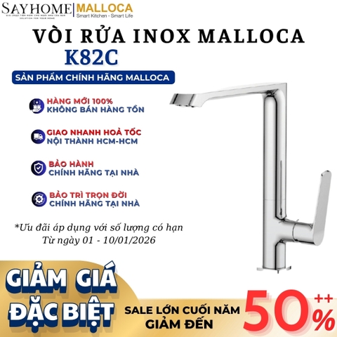 Vòi rửa chén MALLOCA K82C mạ Chrome - Hàng chính hãng