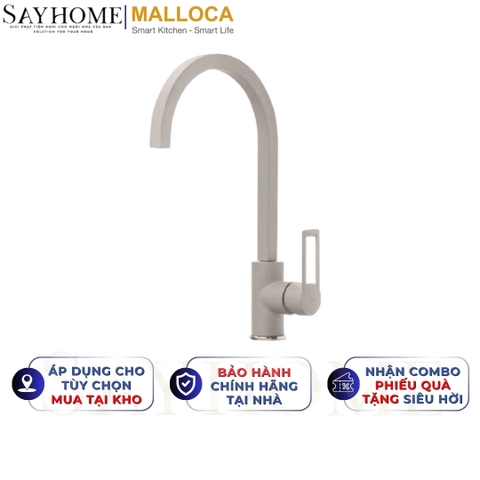 Vòi rửa chén MALLOCA MF-043 đồng thau sơn giả đá màu đất - Hàng chính hãng