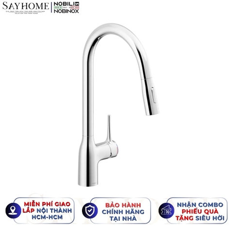 Vòi rửa chén NOBILI MANIA NB305C dây rút 2 chế độ - Hàng chính hãng