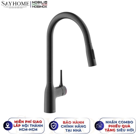 Vòi rửa chén NOBILI MANIA NB308G dây rút 2 chế độ - Hàng chính hãng