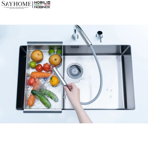 Vòi rửa chén NOBILI TABLE NB242 dây rút 2 chế độ - Hàng chính hãng