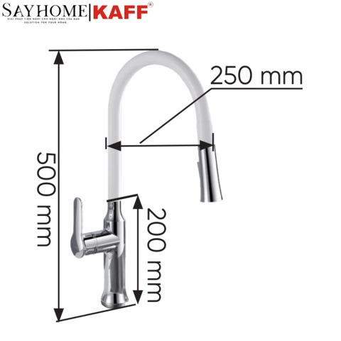 Vòi rửa đá KAFF KF-C16 - Bảo hành chính hãng 3 năm