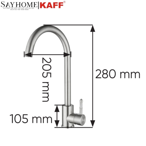Vòi rửa inox KAFF KF-FC049 - Hàng chính hãng