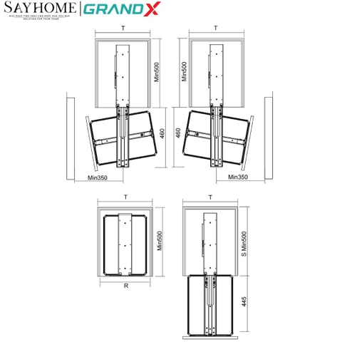 Tủ đồ khô GrandX XPR.400T titanium cánh rút/xoay titanium - Hàng chính hãng