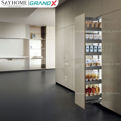 Tủ đồ khô GrandX XPR.400T titanium cánh rút/xoay titanium - Hàng chính hãng