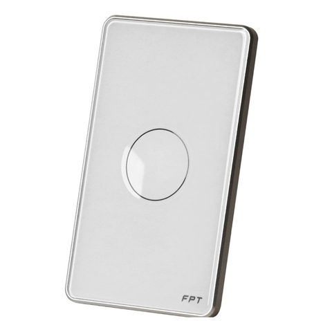 Công tắc cảm ứng nhà thông minh FPT Smart Home Athena chữ nhật màu trắng 1 nút