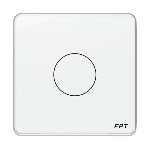 Công tắc cảm ứng nhà thông minh FPT Smart Home Athena vuông màu trắng 1 nút