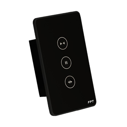 Công tắc điều khiển rèm cửa nhà thông minh FPT chữ nhật màu đen Bluetooth