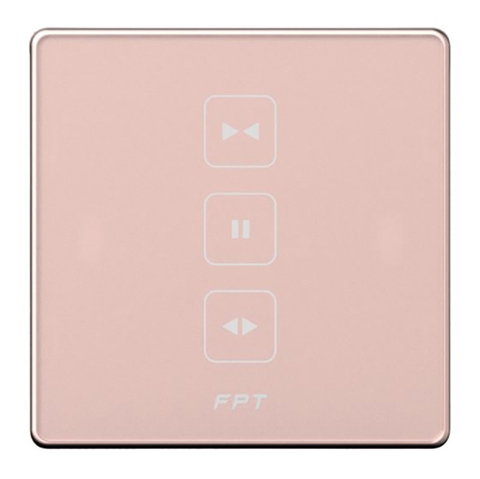 Công tắc điều khiển rèm cửa nhà thông minh FPT vuông màu rose gold
