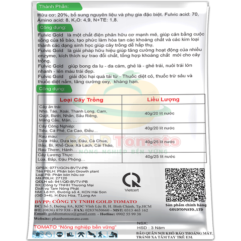 FULVIC GOLD RAU MÀU