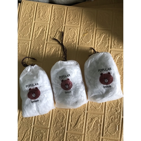 Màng bọc thực phẩm có túi gấu set 100 chiếc- Phukientuiloc.com