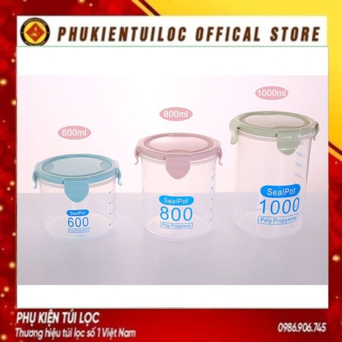 Hộp Nhựa Khóa Chân Không Đựng Đồ Thức Ăn Để Tủ Lạnh - CHỮ NHẬT / TRÒN - Bảo Quản Thực Phẩm Hộp Kín- Phukientuiloc.com