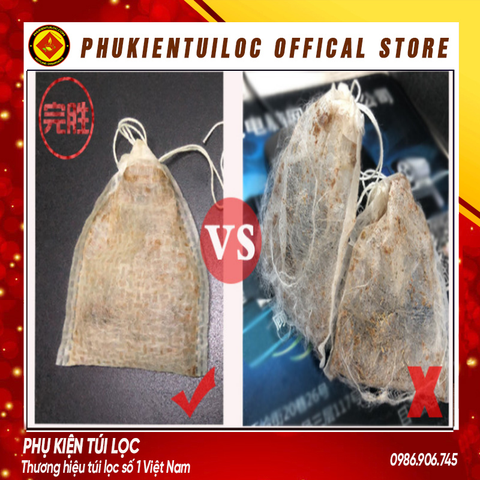 Combo 100 Túi lọc trà, thảo dược sợi ngô tam giác dây nhúng, hàn nhiệt- nhiều kích thước