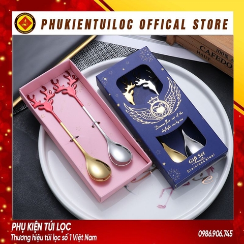 Hộp đựng thìa dĩa quà tặng màu hồng