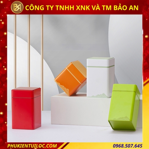 Mẫu hộp đựng trà hoạ tiết Núi Non đa dạng 3 màu sắc