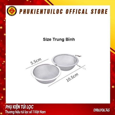 Bóng Lọc Lưới Inox 304- Lọc Trà Inox, Có Dây Treo, Cứng, Bền, Không Gỉ- Phukientuiloc