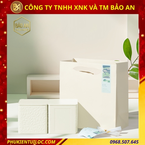 Bộ sưu tập lon trà hoạ tiết vân lá cao cấp