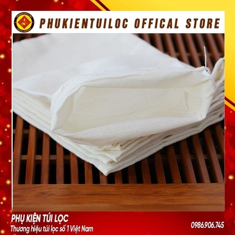 Combo 10 túi lọc trà, lọc gia vị bằng vải cotton 100% (8x10cm)