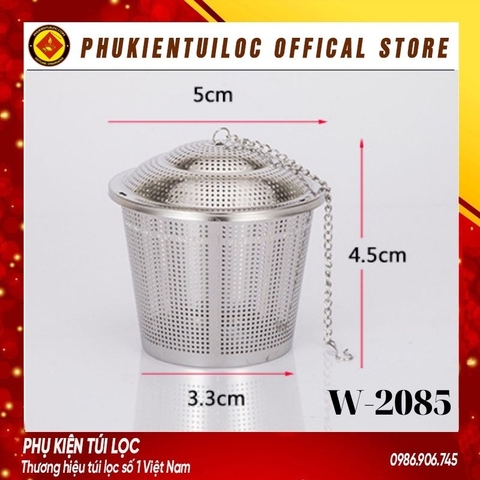 Lọc trà inox cao cấp 304 hình trụ, có dây treo, không gỉ, nhiều kích thước