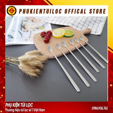 (Sỉ) Thìa vuông 410,304 pha trà dụng cụ pha cà phê muỗng cafe mạ vàng thiết kế hiện đại sáng trọng độ dài 13 - 15 - 17cm