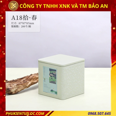 Bộ sưu tập lon trà hoạ tiết vân lá cao cấp