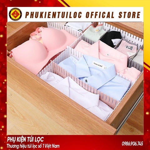 Combo 4 Thanh nhựa chia ngăn tủ có thể điều chỉnh kích thước 37*7cm, 47*7cm nhiều màu sắc