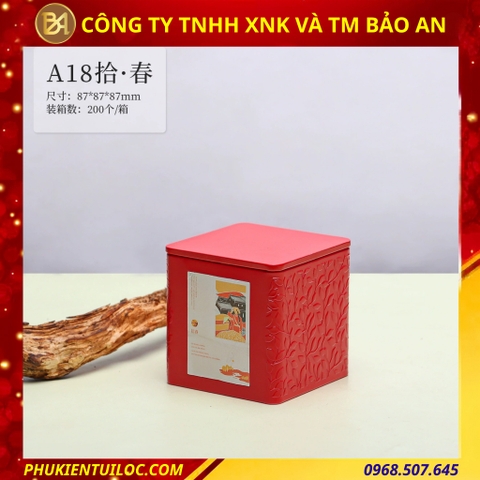 Bộ sưu tập lon trà hoạ tiết vân lá cao cấp